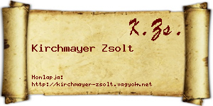 Kirchmayer Zsolt névjegykártya